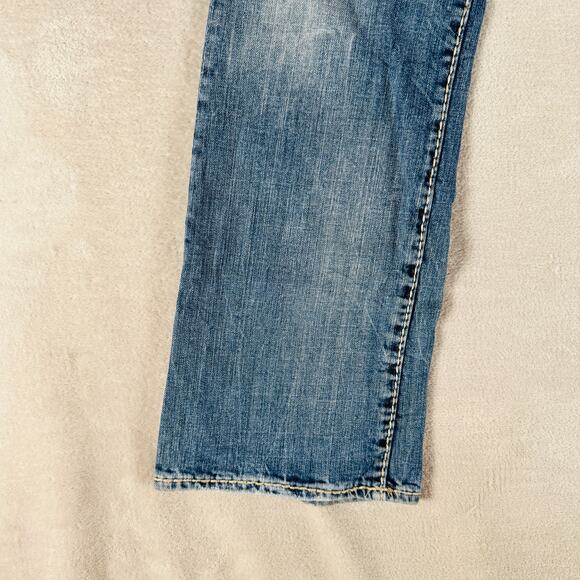 Vigoss Jeans Women's 11 Blue Fit Bootcut Mid Rise Distressed Medium Wash Stretch - Picture 5 of 14